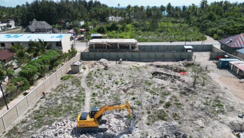 Main building groundworks underway – septic and water tanks, foundation prep